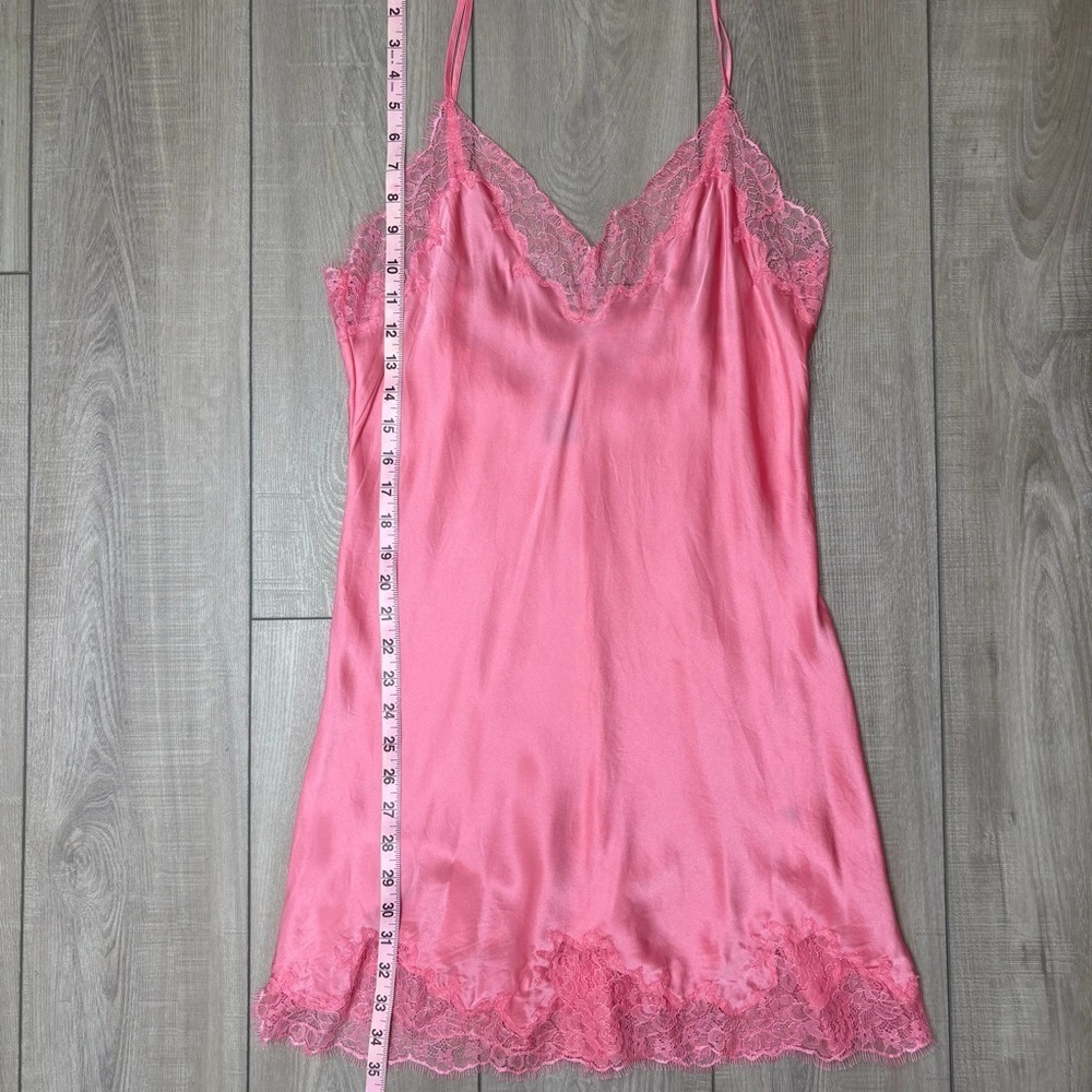 Cosabella X Journelle Charlotte Short Slip 100% Silk Lace Trim Pink Size Small - Picture 2 of 8